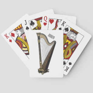 Harp cartoon illustratie pokerkaarten