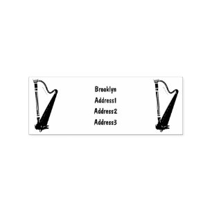 Harp cartoon illustratie rubberstempel