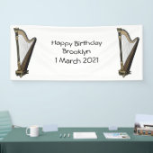 Harp cartoon illustratie spandoek (Beurs)