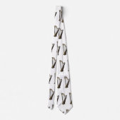 Harp cartoon illustratie stropdas (Achterkant)