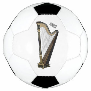 Harp cartoon illustratie voetbal