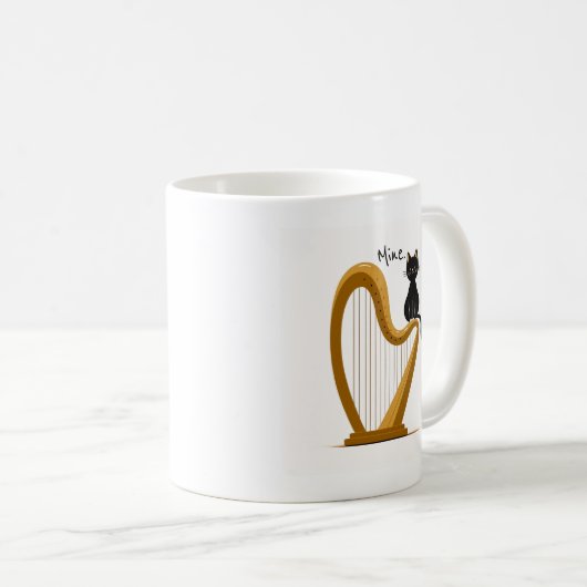 Harp en Cat Design Mok (Voorkant rechts)