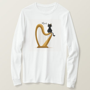 Harp en Cat Design Shirt met lange mouwen