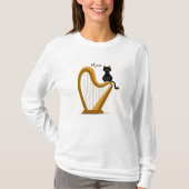Harp en Cat Design Shirt met lange mouwen (Voorkant)