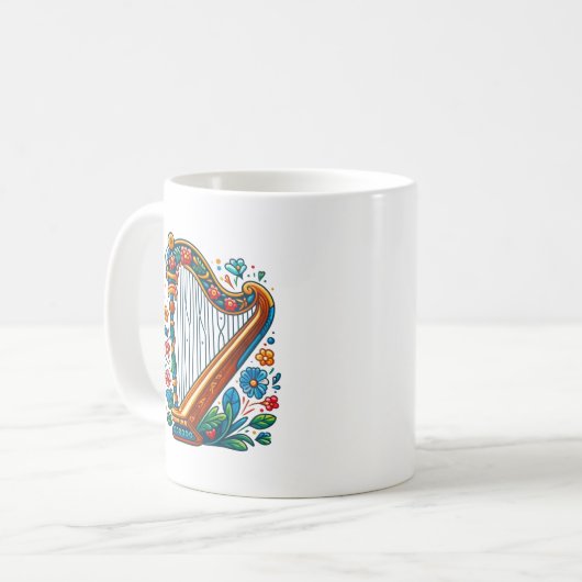 Harp Folk Art Mug (Devant gauche)