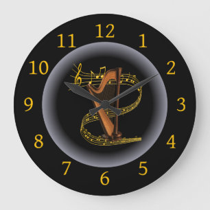 Harp ~ G clef ~ Musical Swirl ~ Spotlight ~* ~ Grote Klok