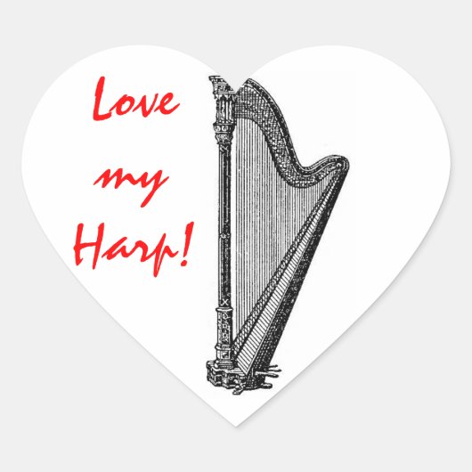 Harp Hart Sticker (Voorkant)