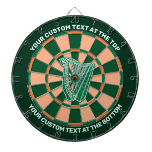 Harp Icon Dartboard Ierse kleuren en aangepaste te Dartbord