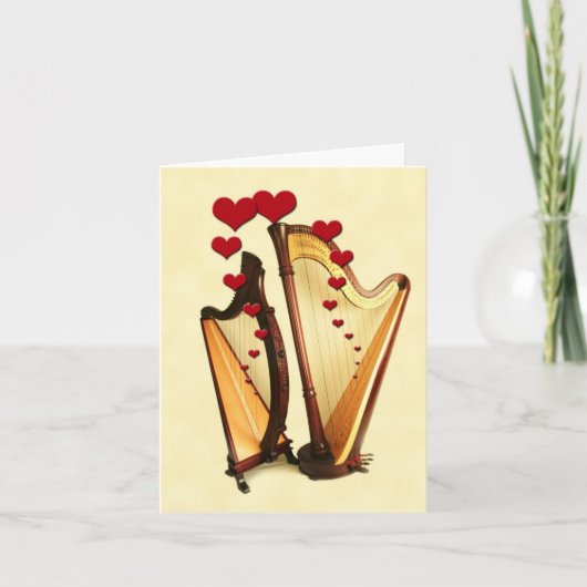 Harp Love Note Kaart (Voorkant)