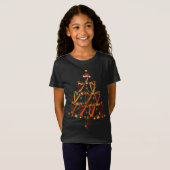 Harp Music Lover Xmas Santa Hat Harp Kerstmis T-shirt (Voorkant volledig)