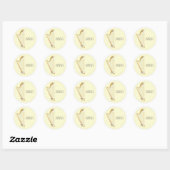 Harp Musician Music Teacher Ronde Sticker (Vel)