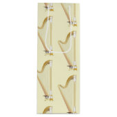 Harp Musician Music Teacher Wijn Cadeautas (Voorkant)