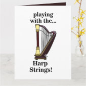 Harp muziekinstrument harp kaart (Gele Bloem)