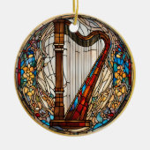 Harp muziekinstrument keramisch ornament (Voorkant)