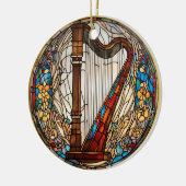 Harp muziekinstrument keramisch ornament (Links)