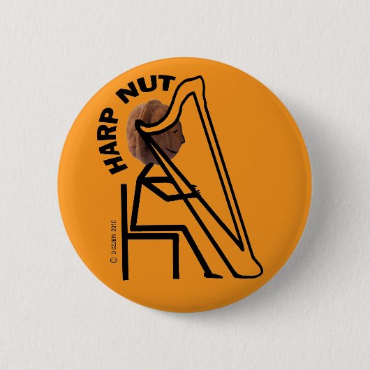 Harp Nut Ronde Button 5,7 Cm (Voorkant)