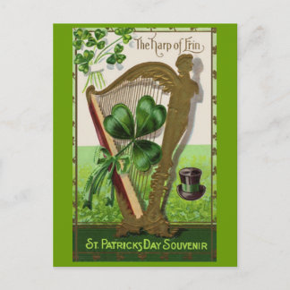 Harp of Erin  St. Patrick's Day Briefkaart