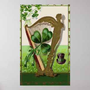 Harp of Erin  St. Patrick's Day Poster