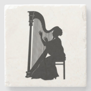 Harp Player Stenen Onderzetter