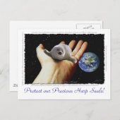 HARP SEAL Earth Day Briefkaarten (Voorkant / Achterkant)