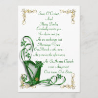 Harp shamrocks and ribbon