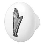Harp string instrument muziekkunst keramische knop (Rechts)