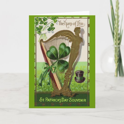 Harp van de Vintage St. Patrick Dag van Erin Kaart (Voorkant)