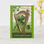 Harp van de Vintage St. Patrick Dag van Erin Kaart (Gele Bloem)
