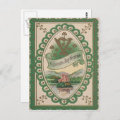 harp van Erin St Patrick's Day Kaart (Voorkant / Achterkant)