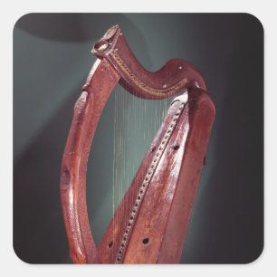 Harp Vierkante Sticker