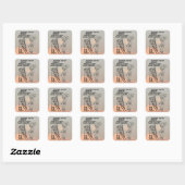 Harp Zombie Explode Square Sticker (Vel)