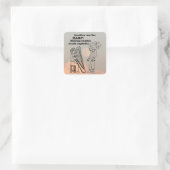 Harp Zombie Explode Square Sticker (Tas)