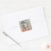 Harp Zombie Explode Square Sticker (Envelop)
