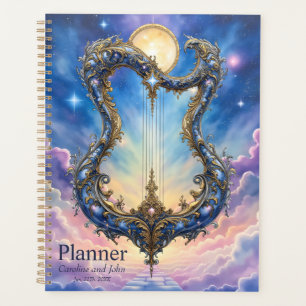 Harpe céleste au clair de lune – Art de fantasy co