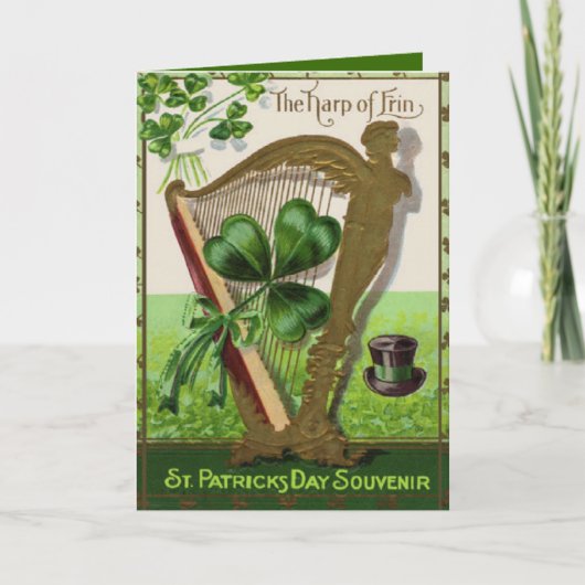 Harpe de carte de cru de jour d'Erin St Patrick (Devant)