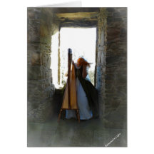 Harpe de la carte vierge passée