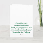 Harpe sur la haute carte de voeux (Dos)