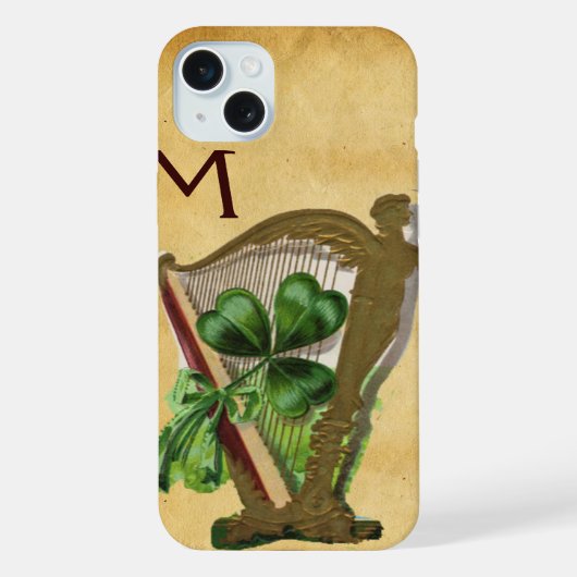 HARPE TRÈFLE VERT PARCHEMIN MONOGRAMME (Verso)