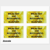 Harpe Wealthy & Réussite Sticker Rectangulaire (Feuille)