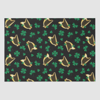Harpen en shamrocks voor St. Patty's Day Tissuepapier