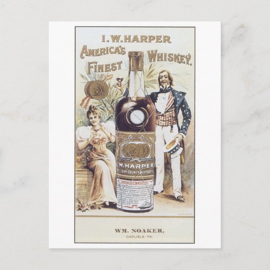Harper Americas Finest Whiskey Briefkaart (Voorkant)