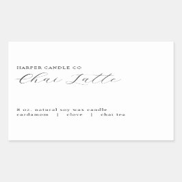 Harper Chai Latte Style Matte Candle Label