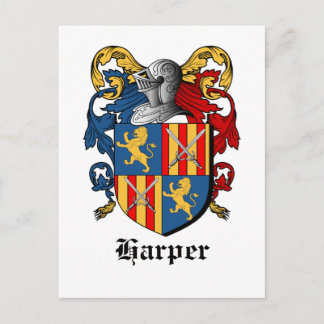 HARPER COAT ARMS - hartige familiekreeft Briefkaart