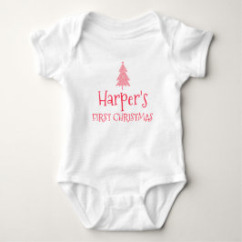 Harper eerste kerst Baby 1e kerstnaam outfit Romper