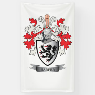 Harper Family Crest Coat of Arms Spandoek