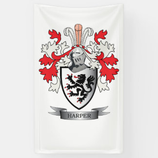 Harper Family Crest Coat of Arms Spandoek