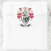 Harper Family Crest Coat of Arms Vierkante Sticker (Tas)