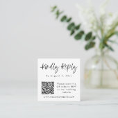 HARPER minimaliste moderne QR Code carte Carré RSV (Debout devant)