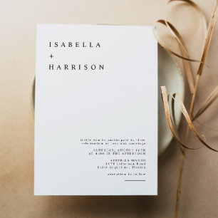Harper - Modern minimalist Simple Serif Wedding Kaart