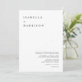 Harper - Modern minimalist Simple Serif Wedding Kaart (Staand voorkant)